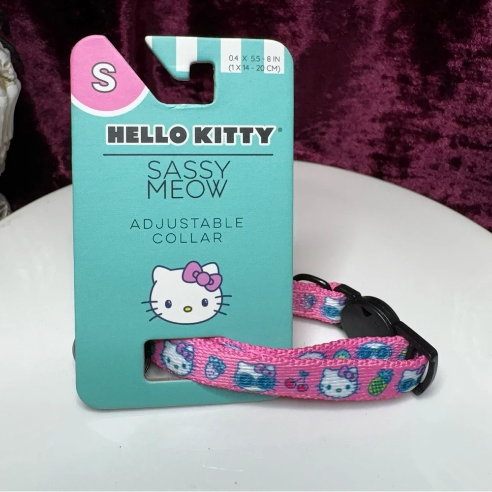 Sassy Meow Sanrio Hello Kitty SMALL Cat Dog Pink Collar Leash & Harness